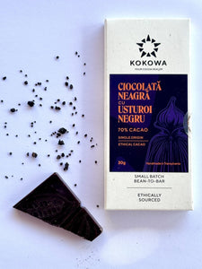 Ciocolata cu usturoi negru 70% cacao – 30g