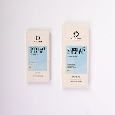 Ciocolată bean to bar cu lapte 50% cacao 30g