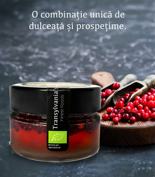 Bio-Cranberry-Honig 130 g Transsilvaniens bestes Essen