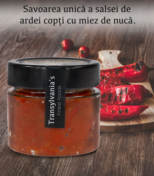 Salsa de ardei copti cu miez de nuca, 160g, Transylvania's Finest Foods