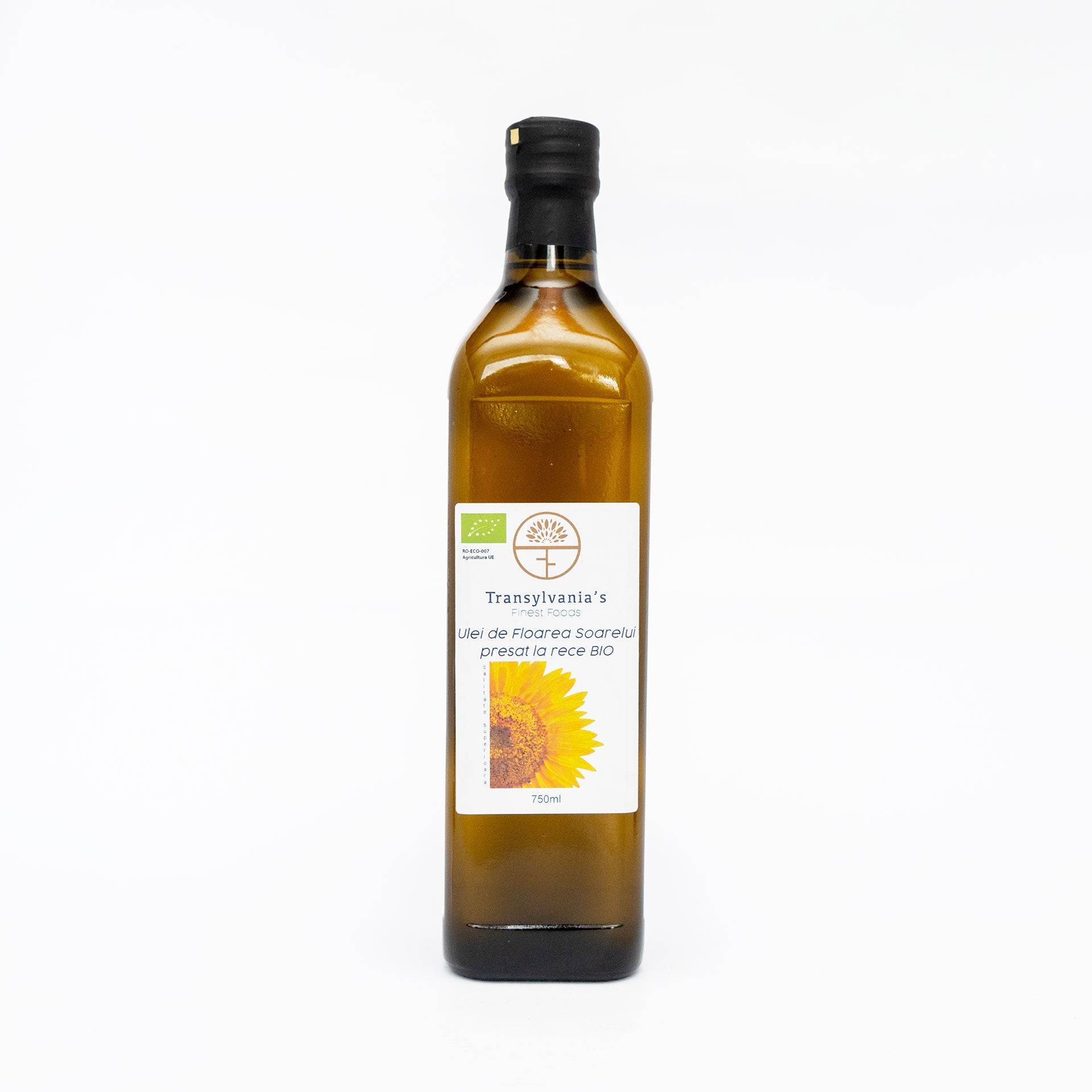 Ulei de floarea soarelui presat la rece BIO, 750ml, Transylvania's Finest Foods