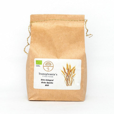 Whole grain semolina from organic Spelled wheat 1kg Transylvania's Finest Foods