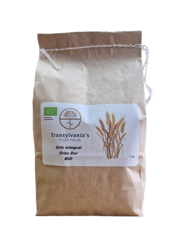 Organic durum wheat semolina 1kg Transylvania's Finest Foods