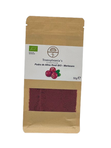 Organic red cranberry powder Cranberry 50g Transylvania's Finest Foods