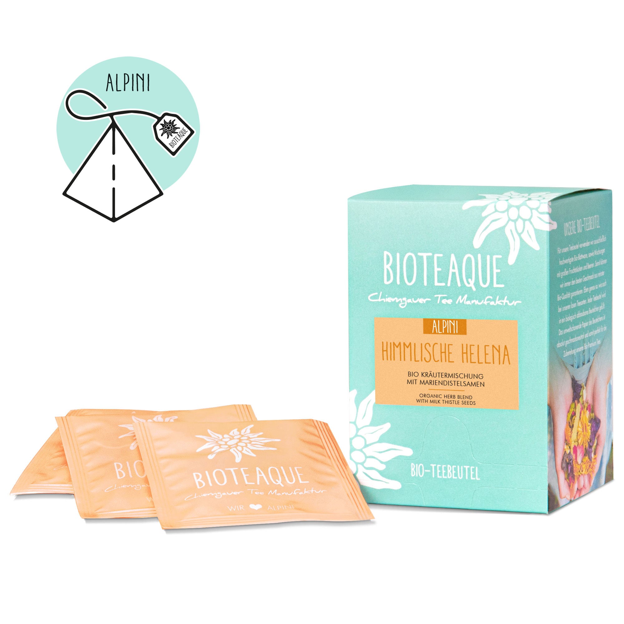 Herbal tea, DETOQ himmlische Helena, Bioteaque, 15 tea bags