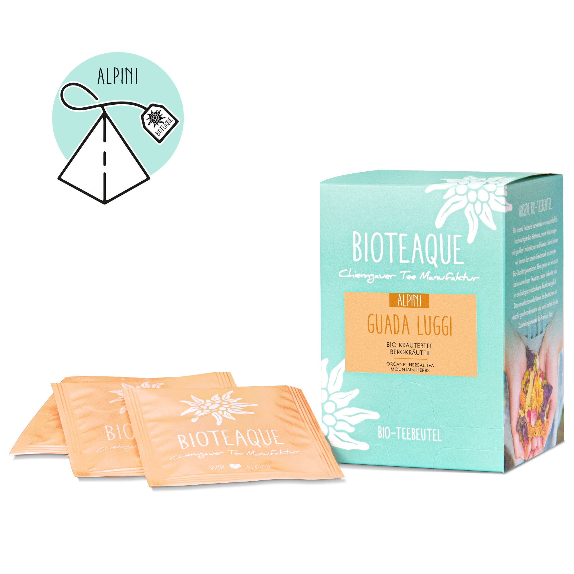 Herbal tea, Guada Luggi, Bioteaque, 15 tea bags